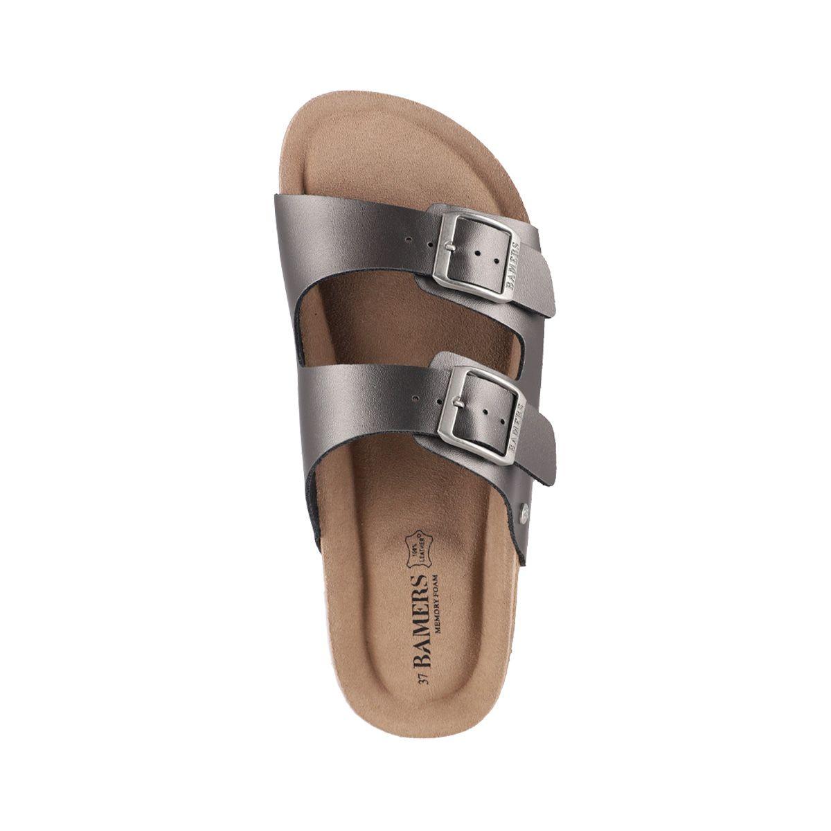 Sandalias Mujer Bamers Kend Gris Metalizado-2