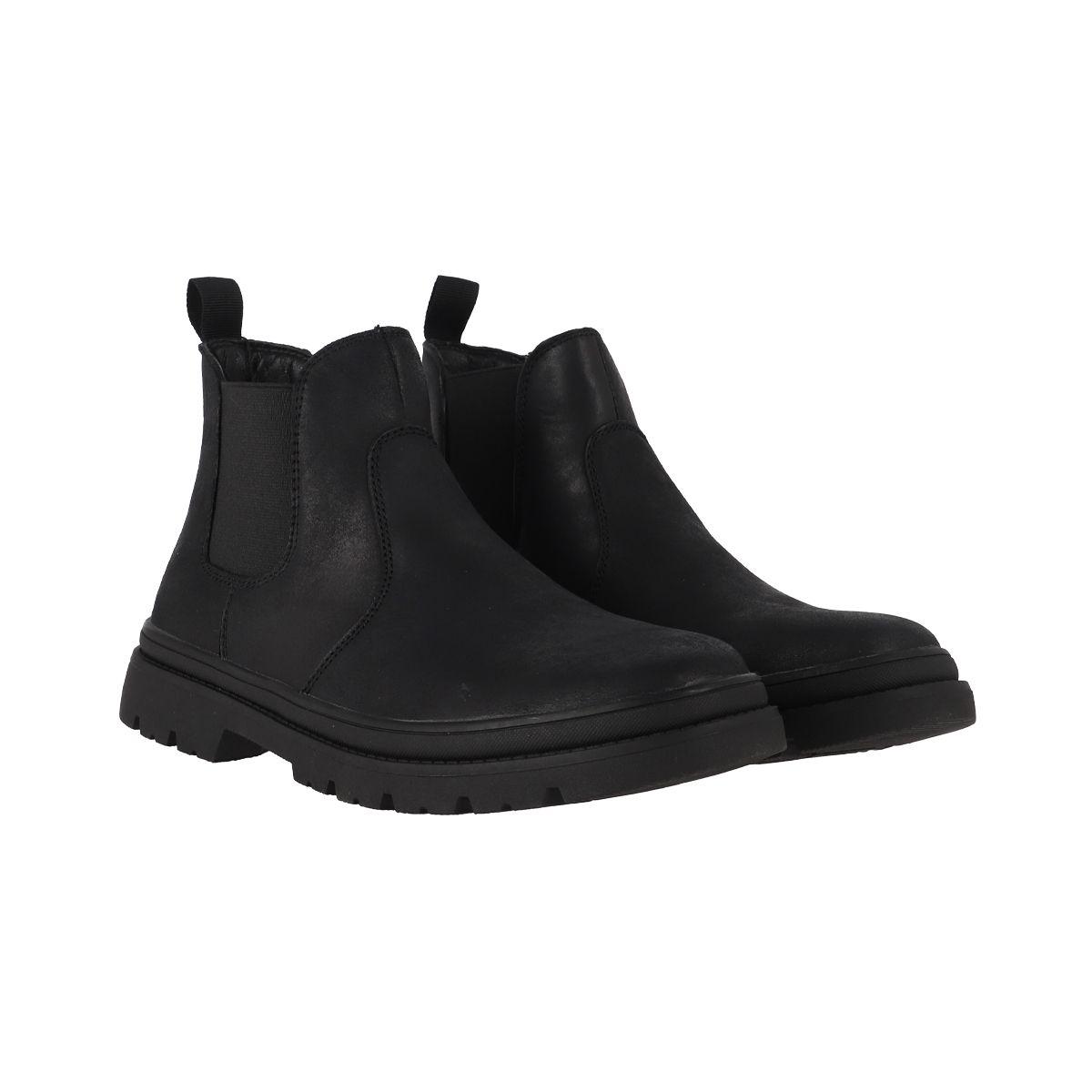 Botas Hombre Cuero Chelsea Negro Bamers-4