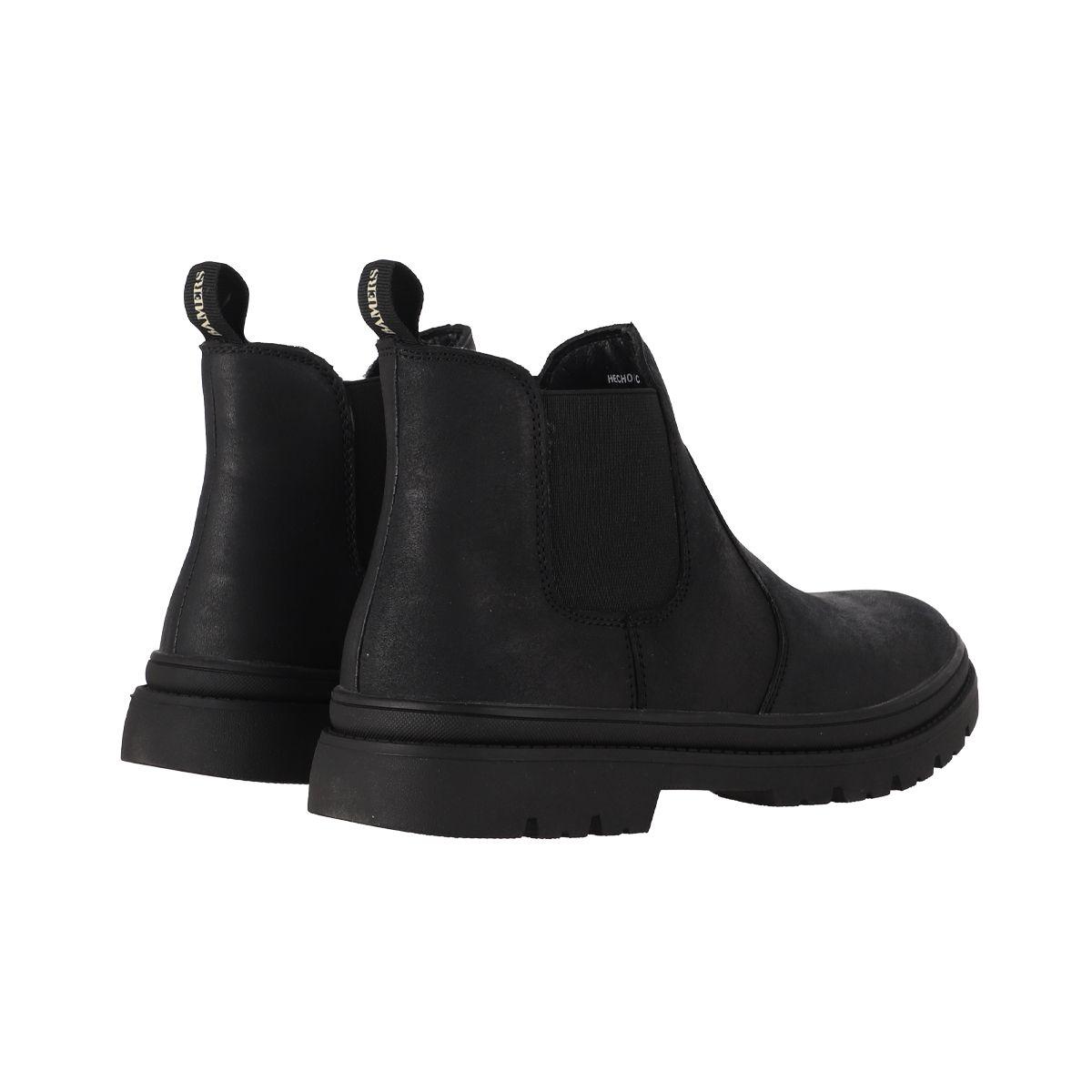 Botas Hombre Cuero Chelsea Negro Bamers-5