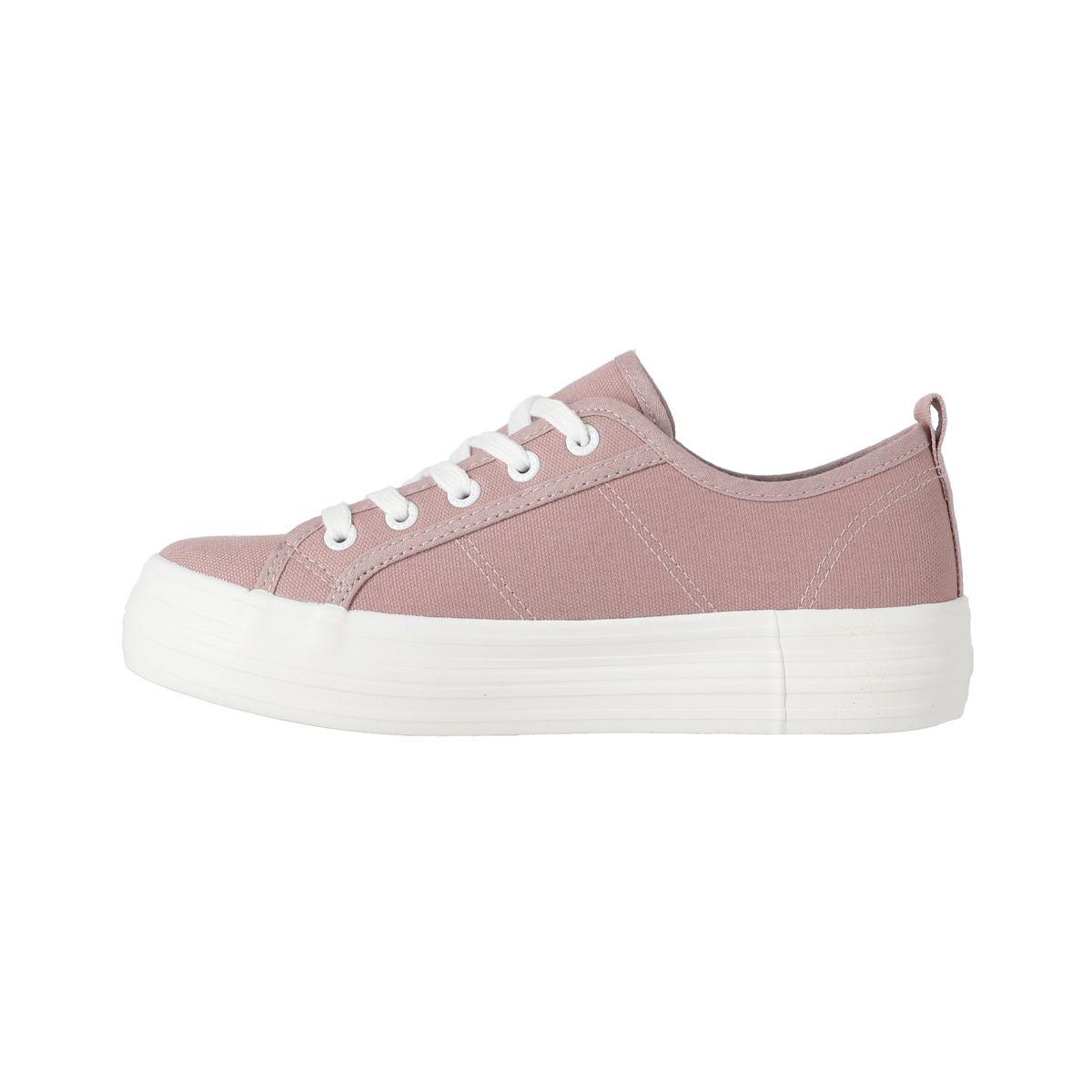 Zapatillas Plataforma Mujer Bamers New Canvas II Rosado-1