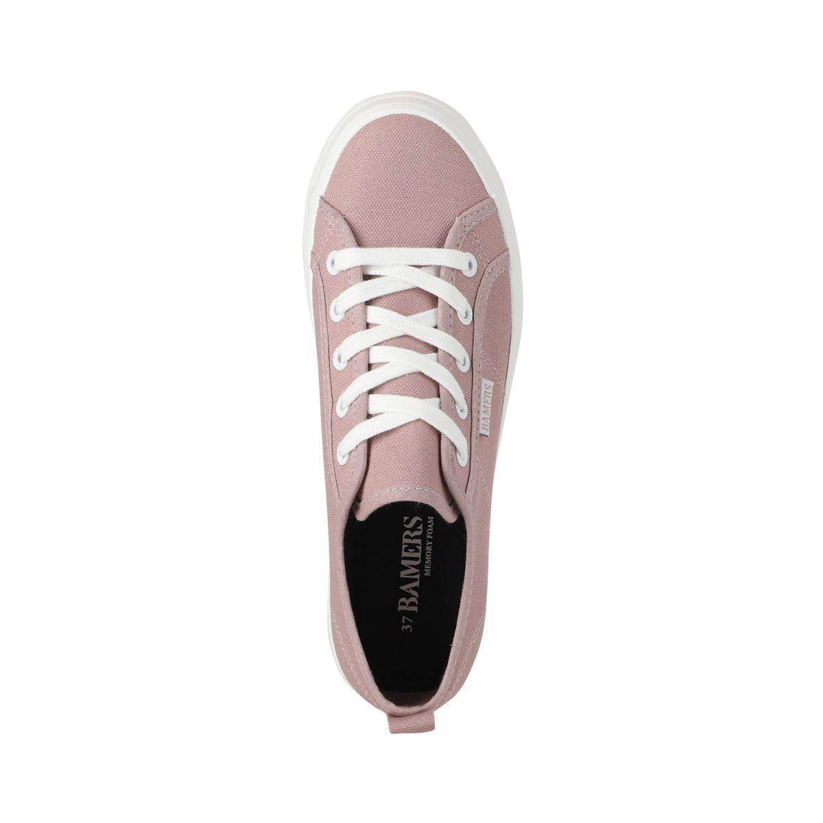 Zapatillas Plataforma Mujer Bamers New Canvas II Rosado-2