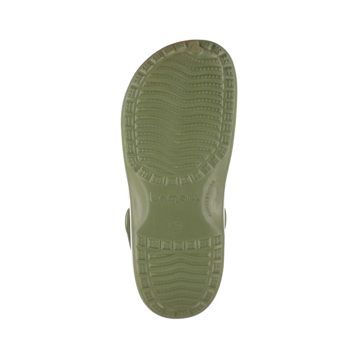 Zuecos Hombre Bamers Refugio Line Verde Oliva-3