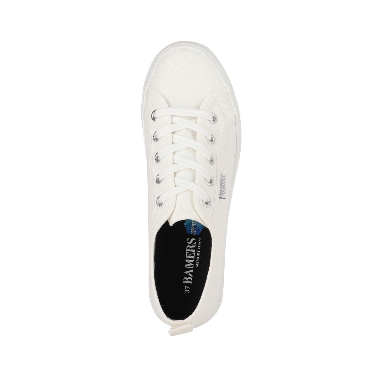 Zapatillas Mujer con Plataforma New Canvas III Bamers Blanco-2