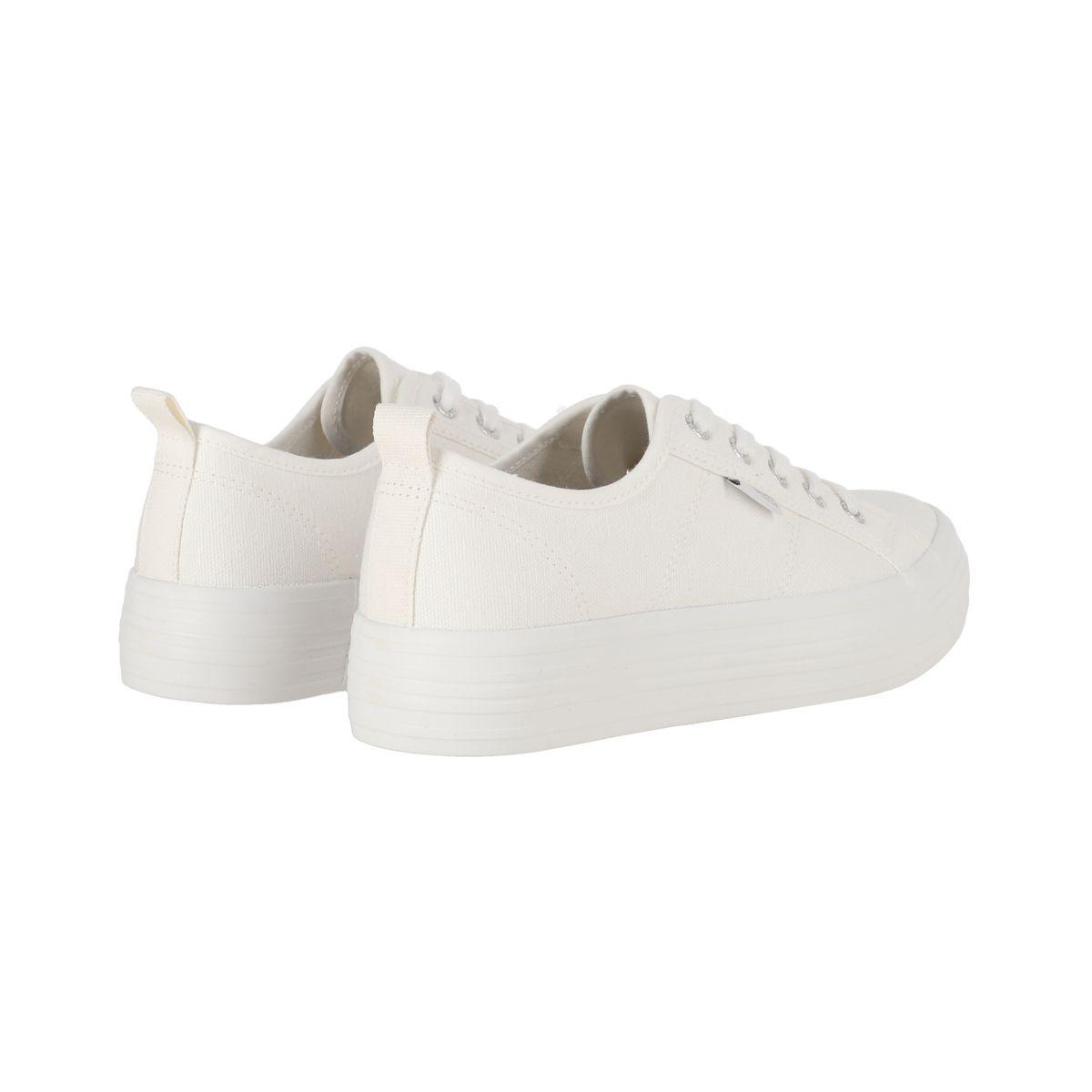 Zapatillas Mujer con Plataforma New Canvas III Bamers Blanco-5