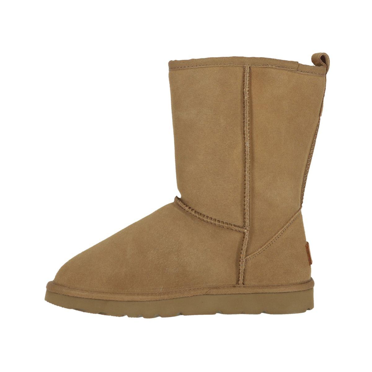 Botas Mujer Beige Bamers Blast Cuero-1