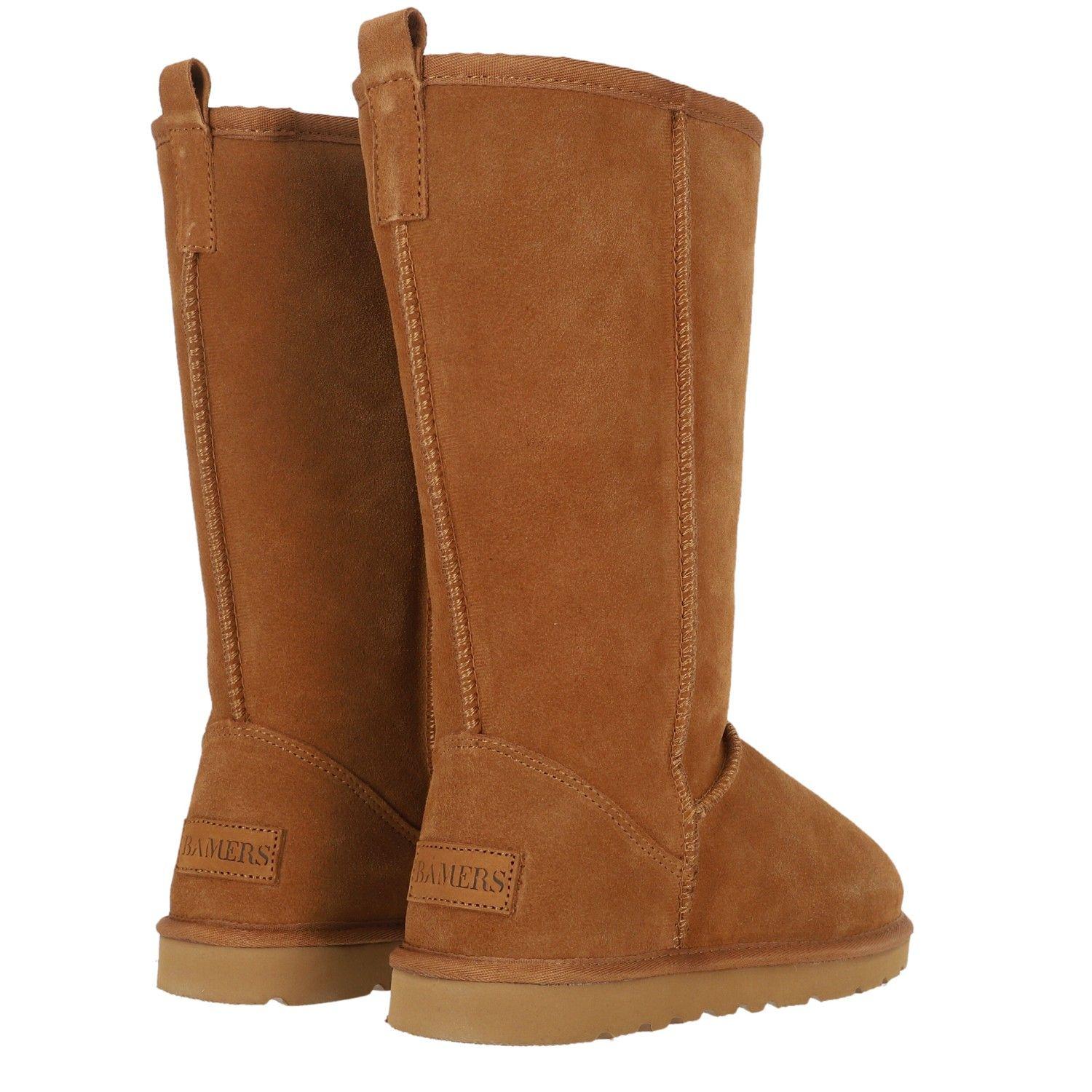 Bota Bamers Blast High Leather Mujer Caramelo-4