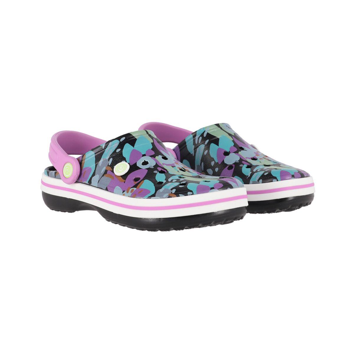Zuecos Mujer Bamers Airline Negro Print-4