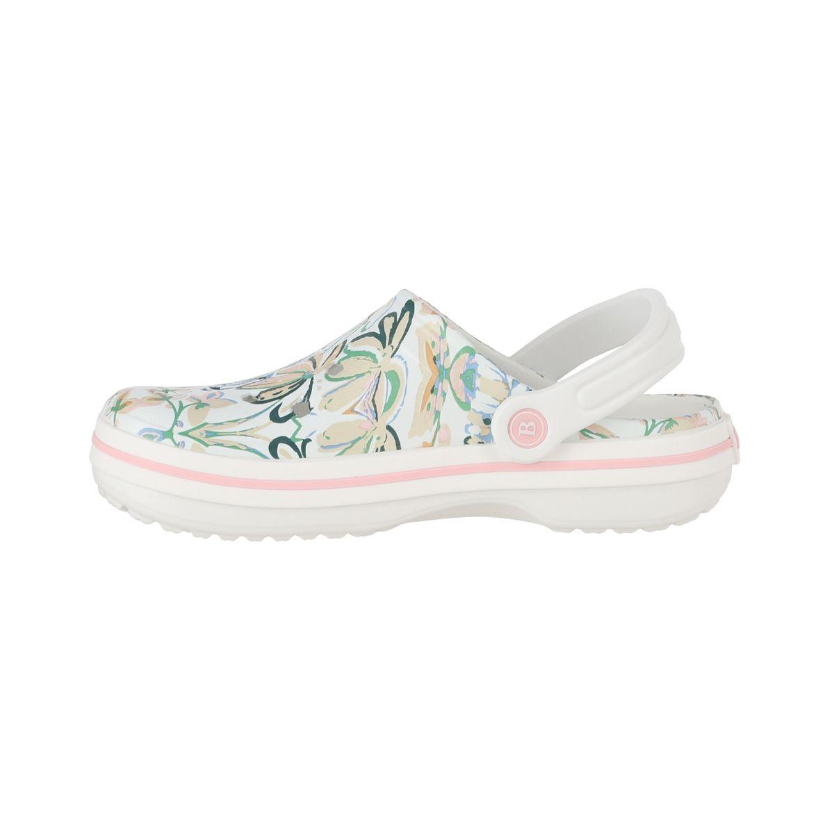 Zuecos Mujer Airline Bamers Estampado Blanco-1
