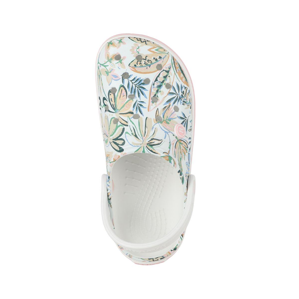 Zuecos Mujer Airline Bamers Estampado Blanco-2