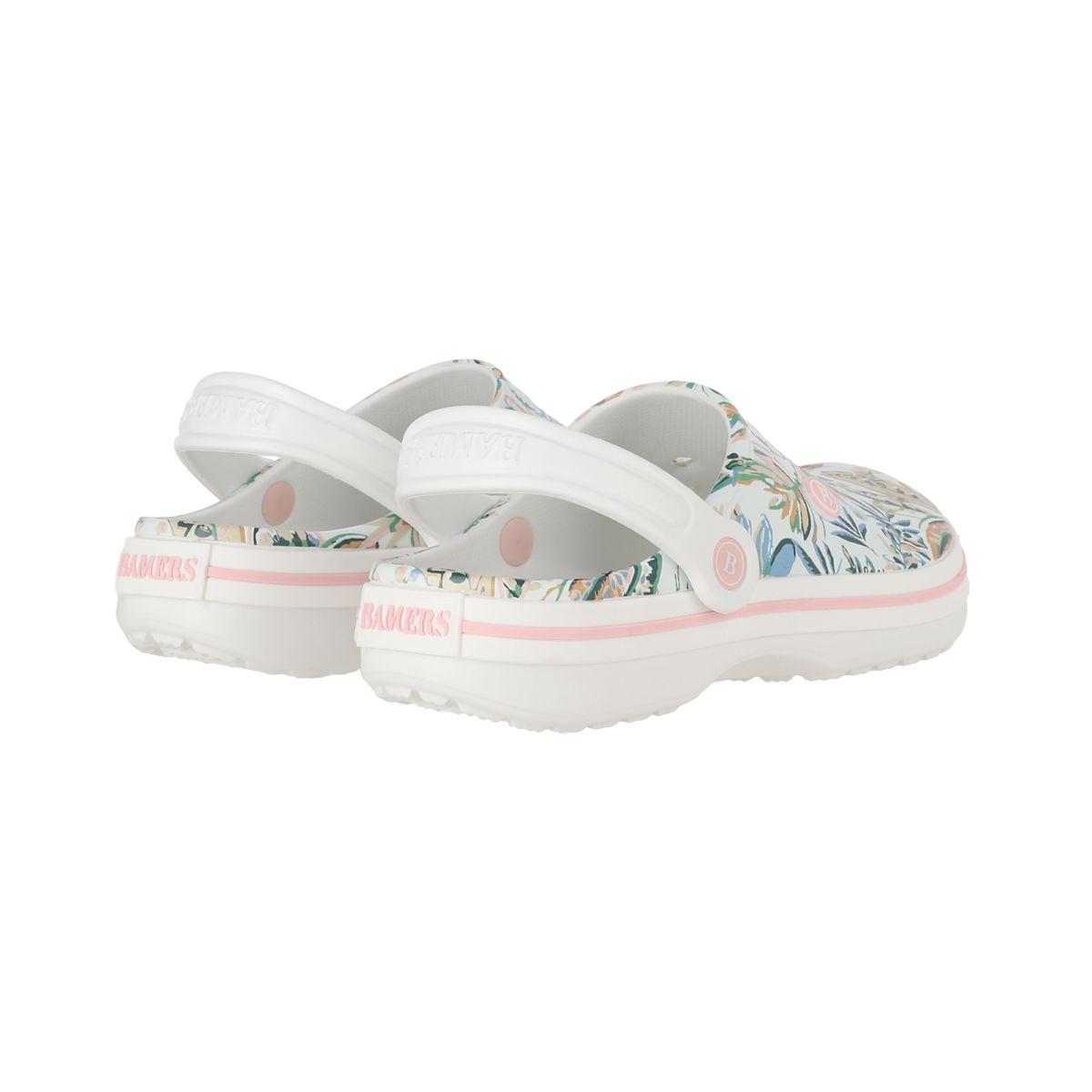 Zuecos Mujer Airline Bamers Estampado Blanco-5