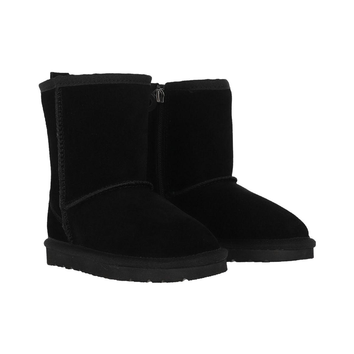 Bota Bamers Blast Cuero Niños Negro-4