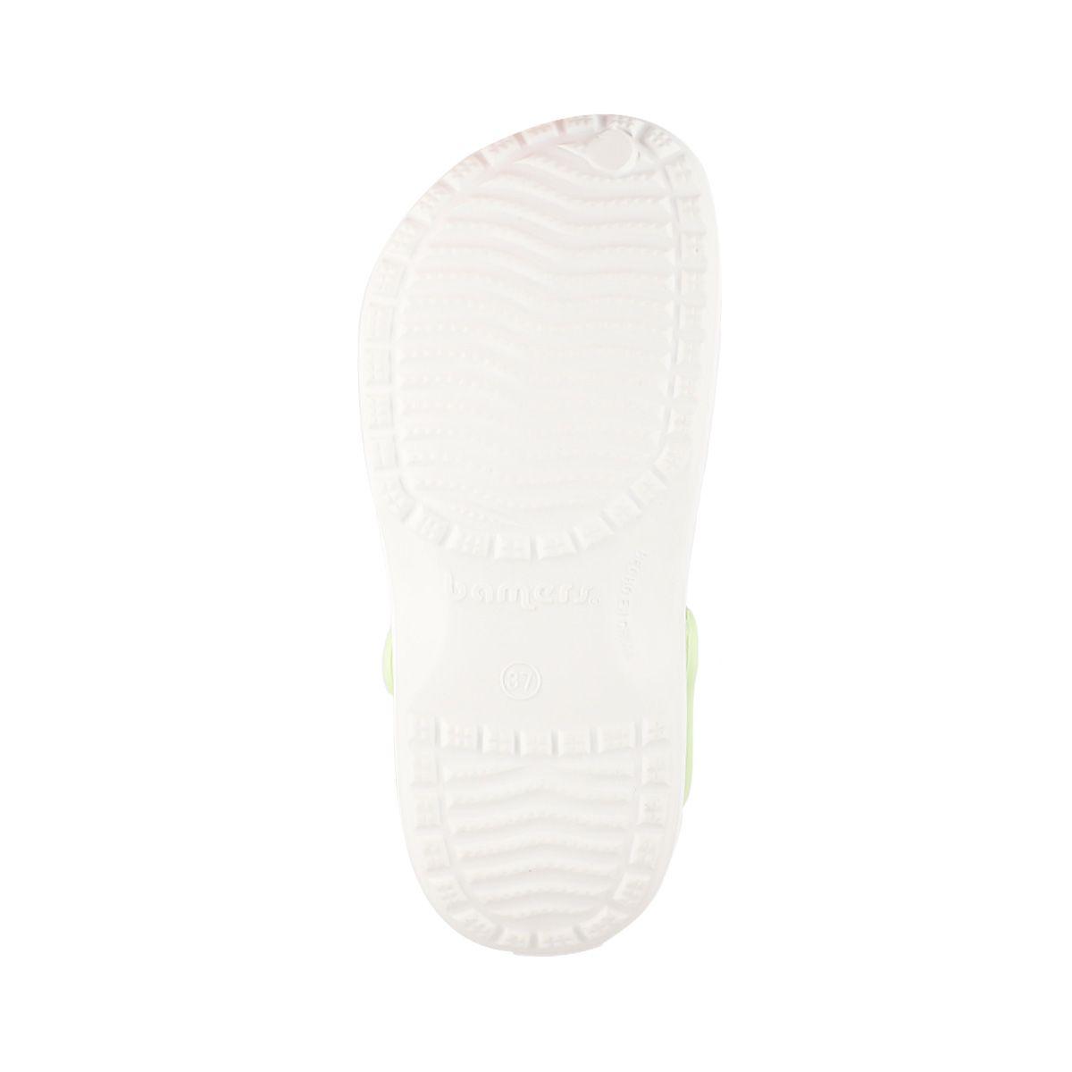 Zuecos Mujer Blanco Print Bamers Airline-3