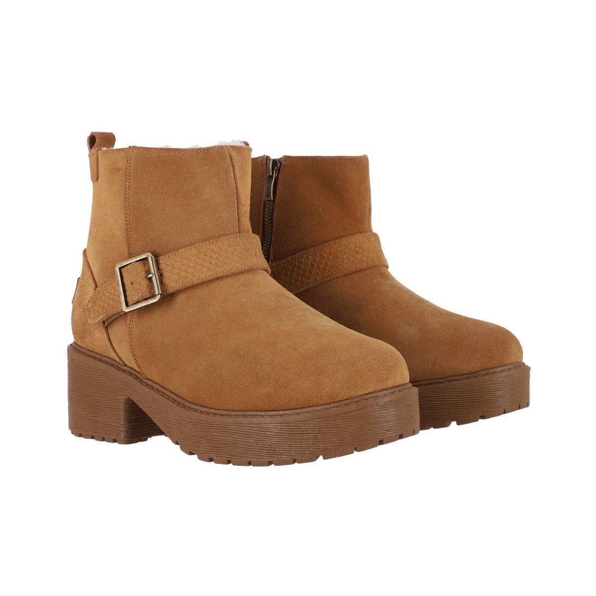 Botines Cuero Mujer Bamers  Charme Heel II Caramelo-4