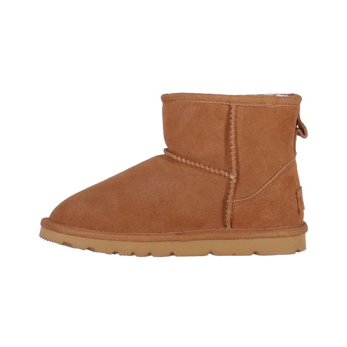 Bota Bamers Blast Cuero Niños Caramel-1