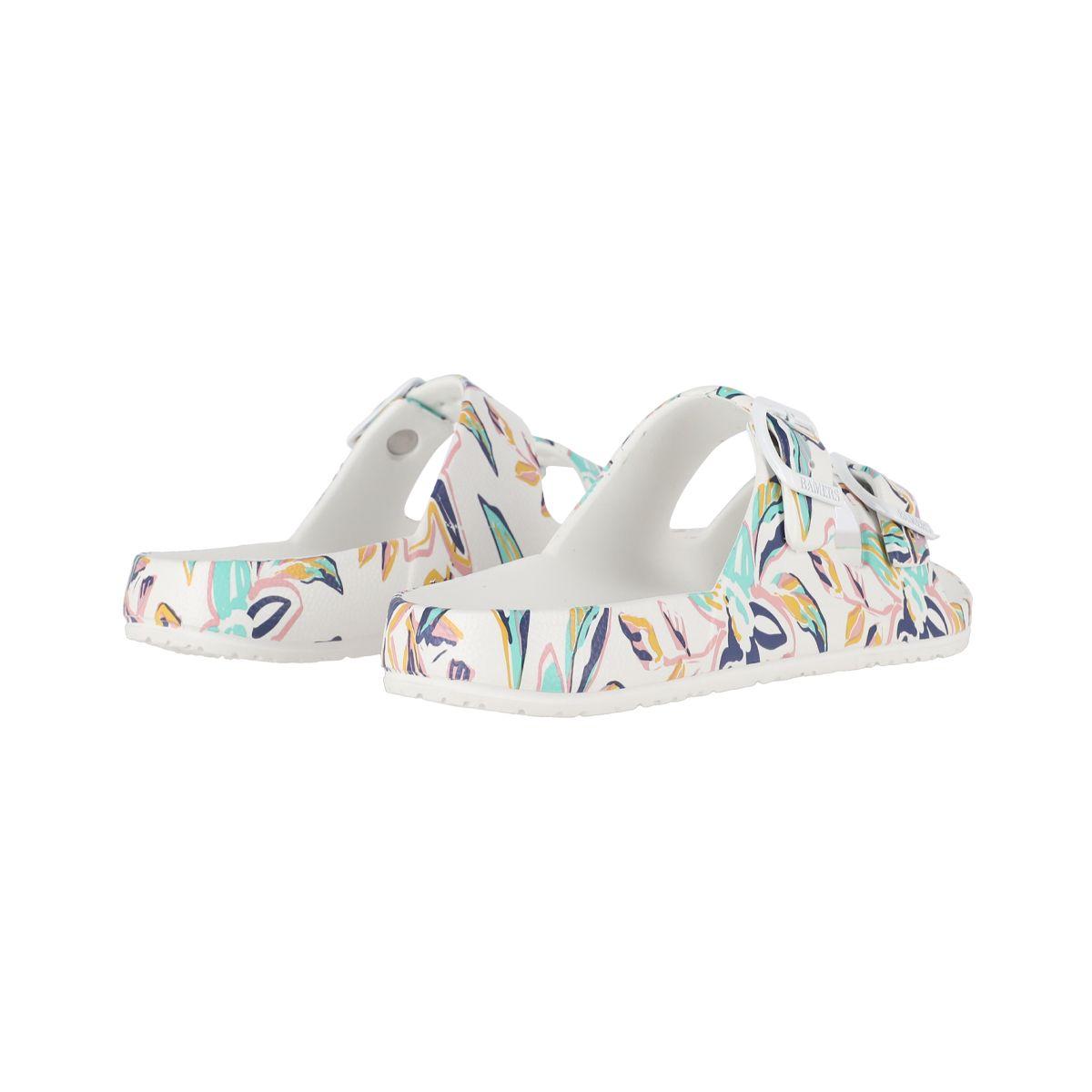 Sandalias Mujer Kend Vegan Bamers Blanco Print-5
