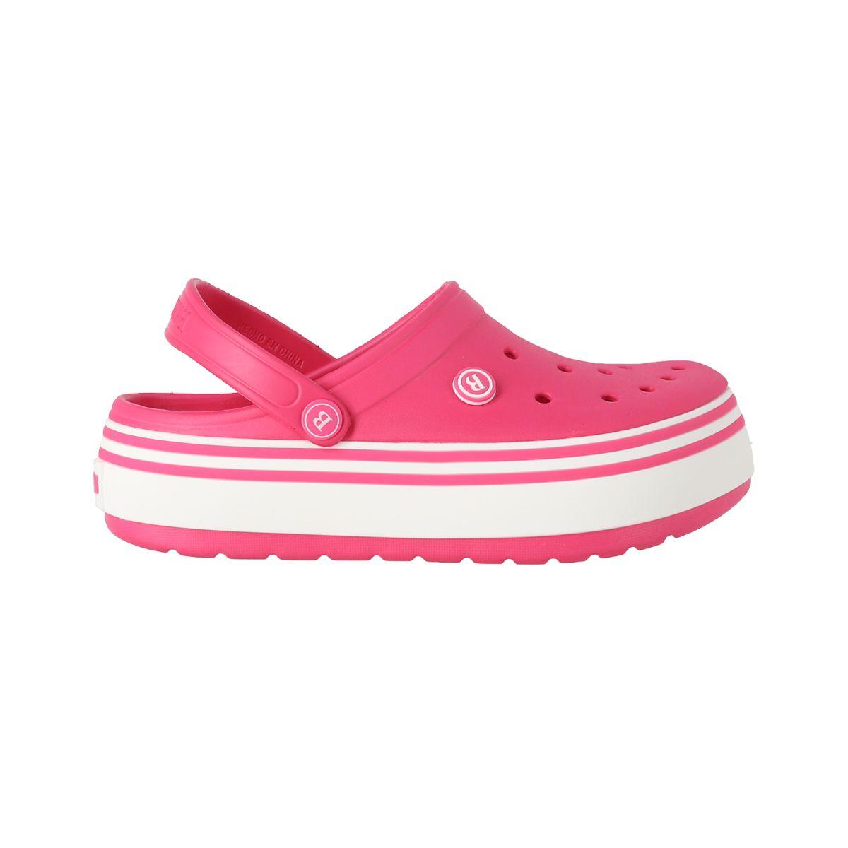 Zuecos Plataforma Mujer Bamers Airline High Fucsia-0