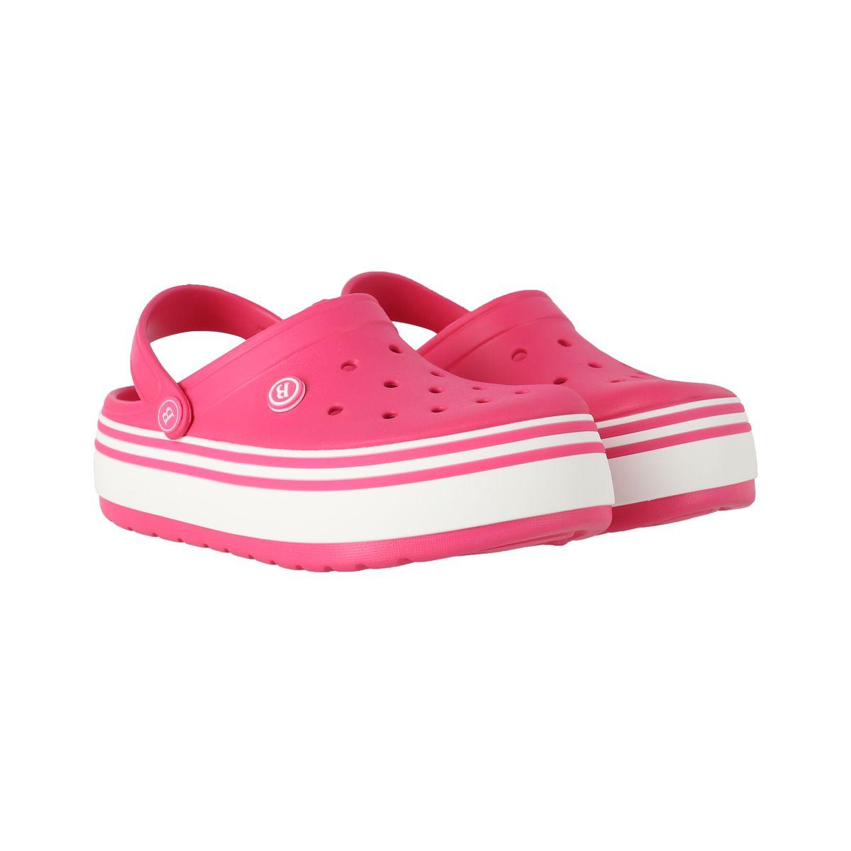 Zuecos Plataforma Mujer Bamers Airline High Fucsia-4