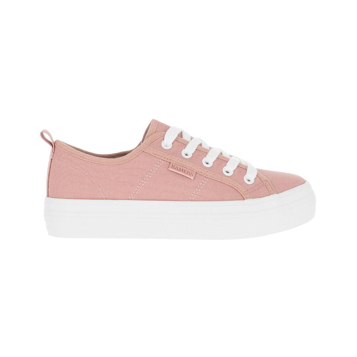 Zapatilla Bamers New Canvas Platform Mujer Rosa Envejecido-0