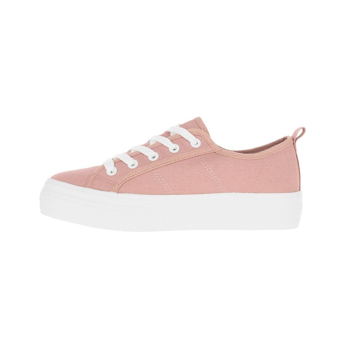 Zapatilla Bamers New Canvas Platform Mujer Rosa Envejecido-1
