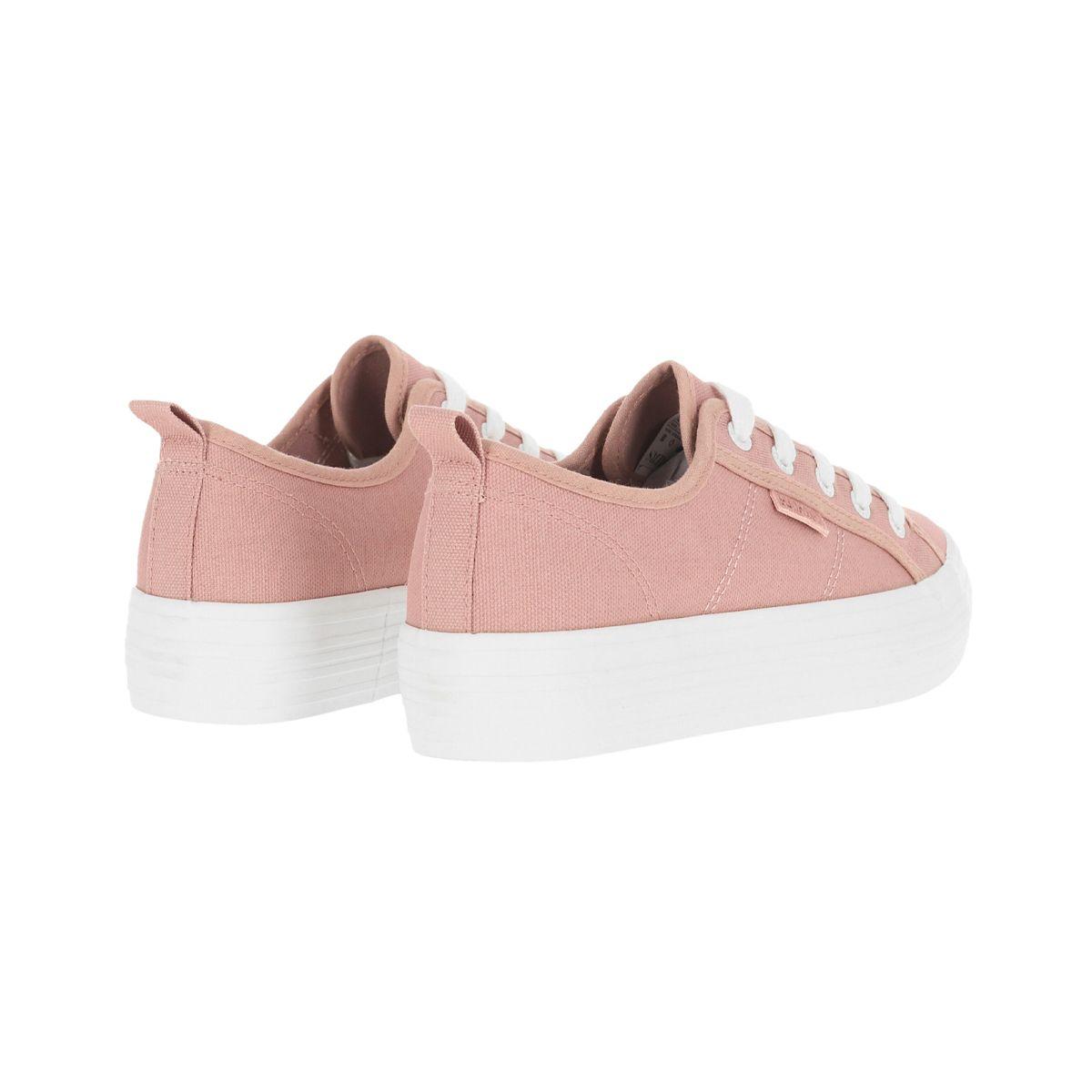 Zapatilla Bamers New Canvas Platform Mujer Rosa Envejecido-3