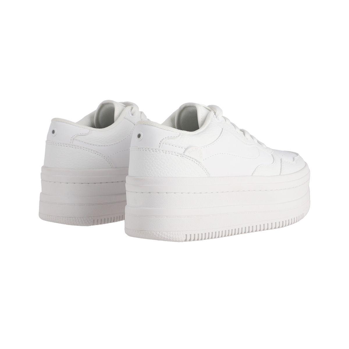 Zapatillas Plataforma Mujer Bamers Girona High Blanco-5