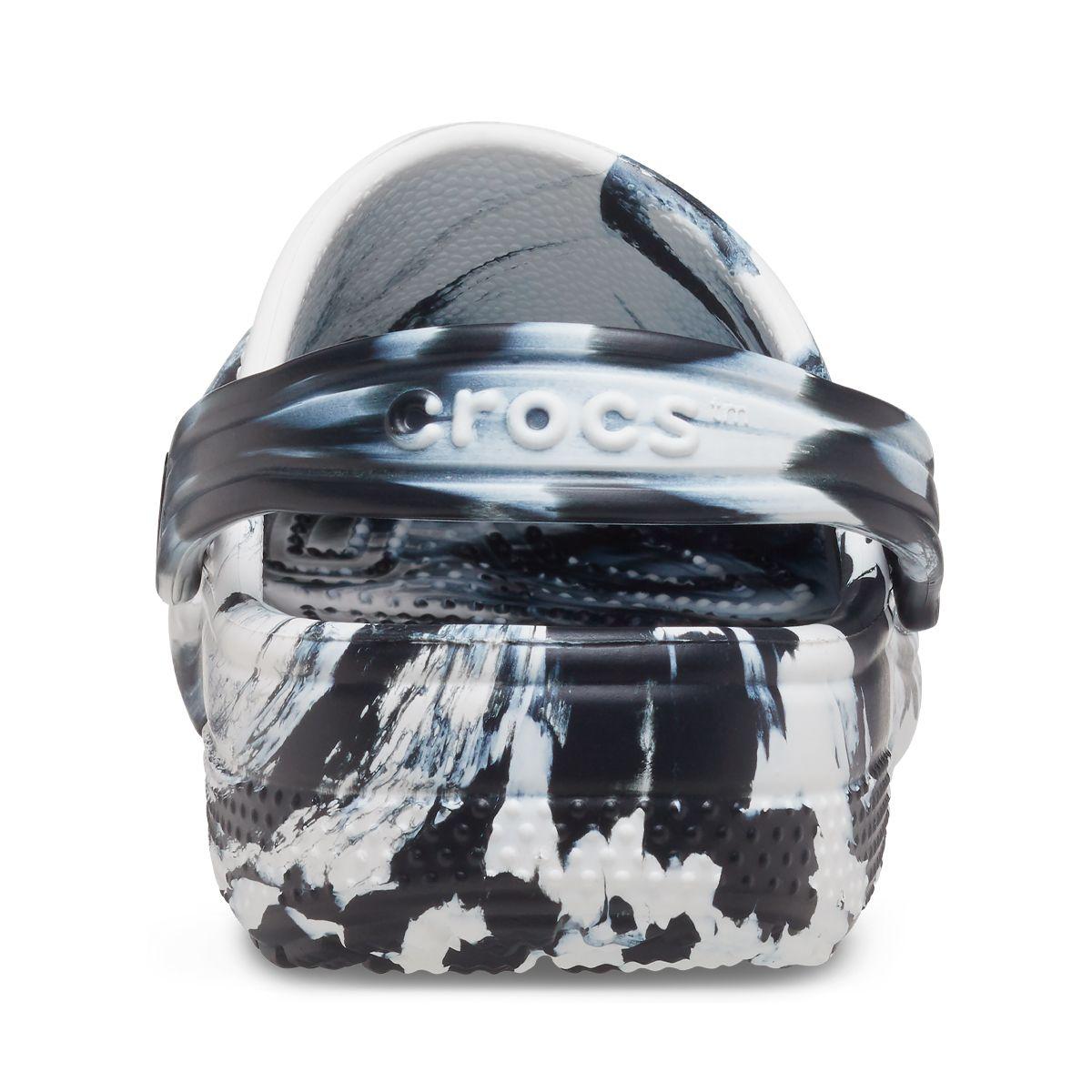 Zueco Crocs Classic Marbled Niños Black/White-4
