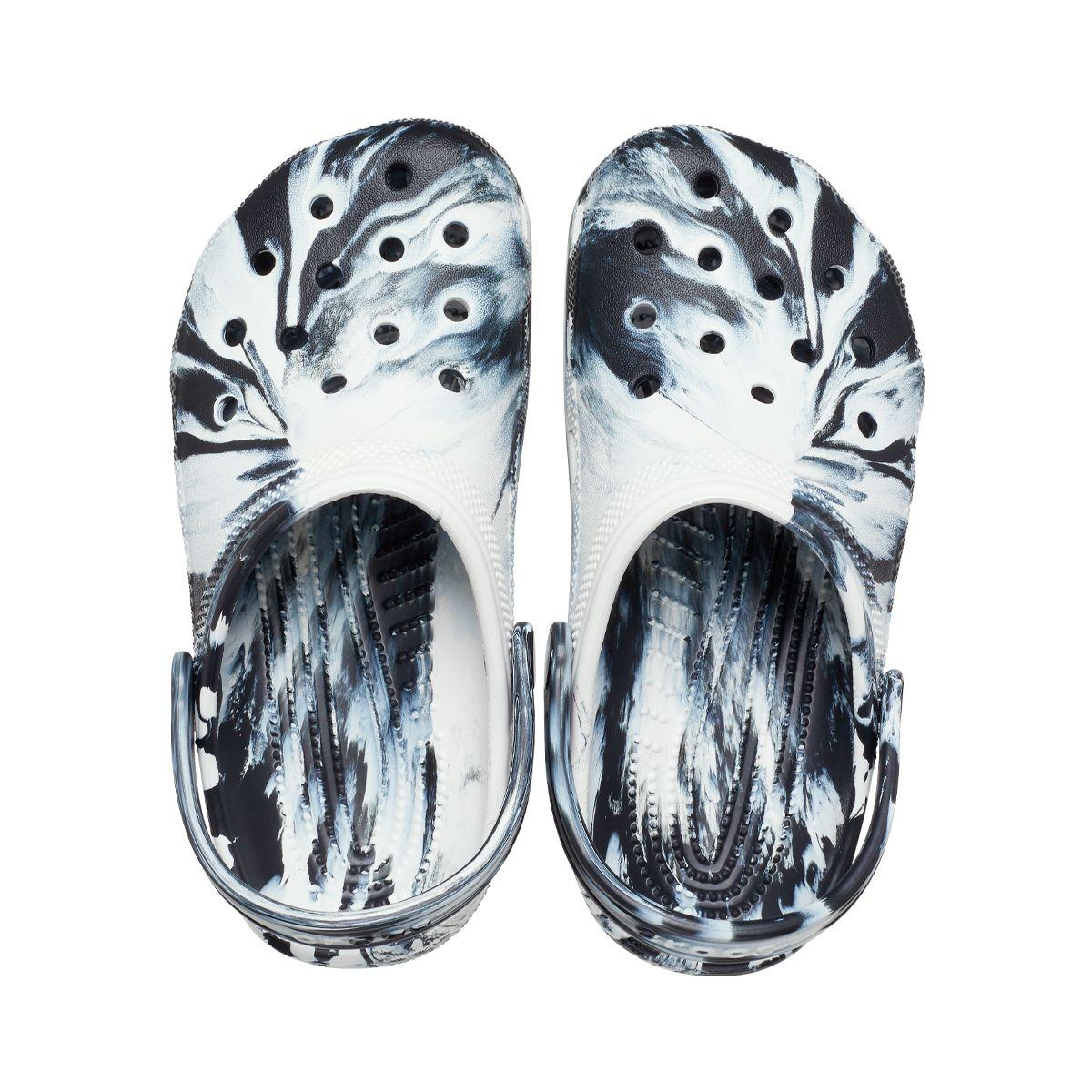 Zueco Crocs Classic Marbled Niños Black/White-5
