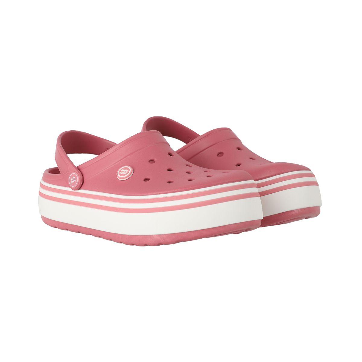 Zuecos Plataforma Mujer Bamers Airline Rosado-4
