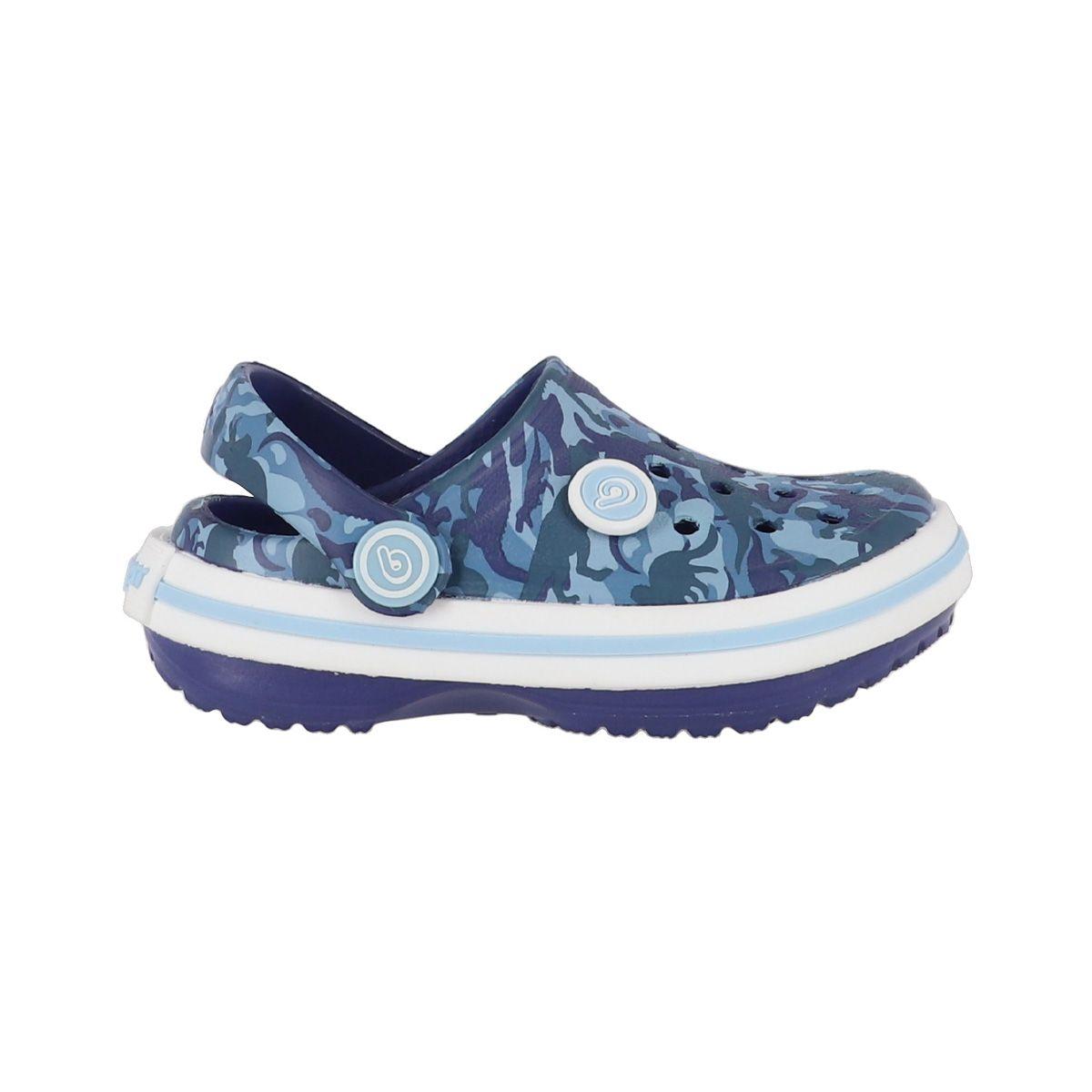 Zuecos Baby Airline Bamers Estampado Azul-0