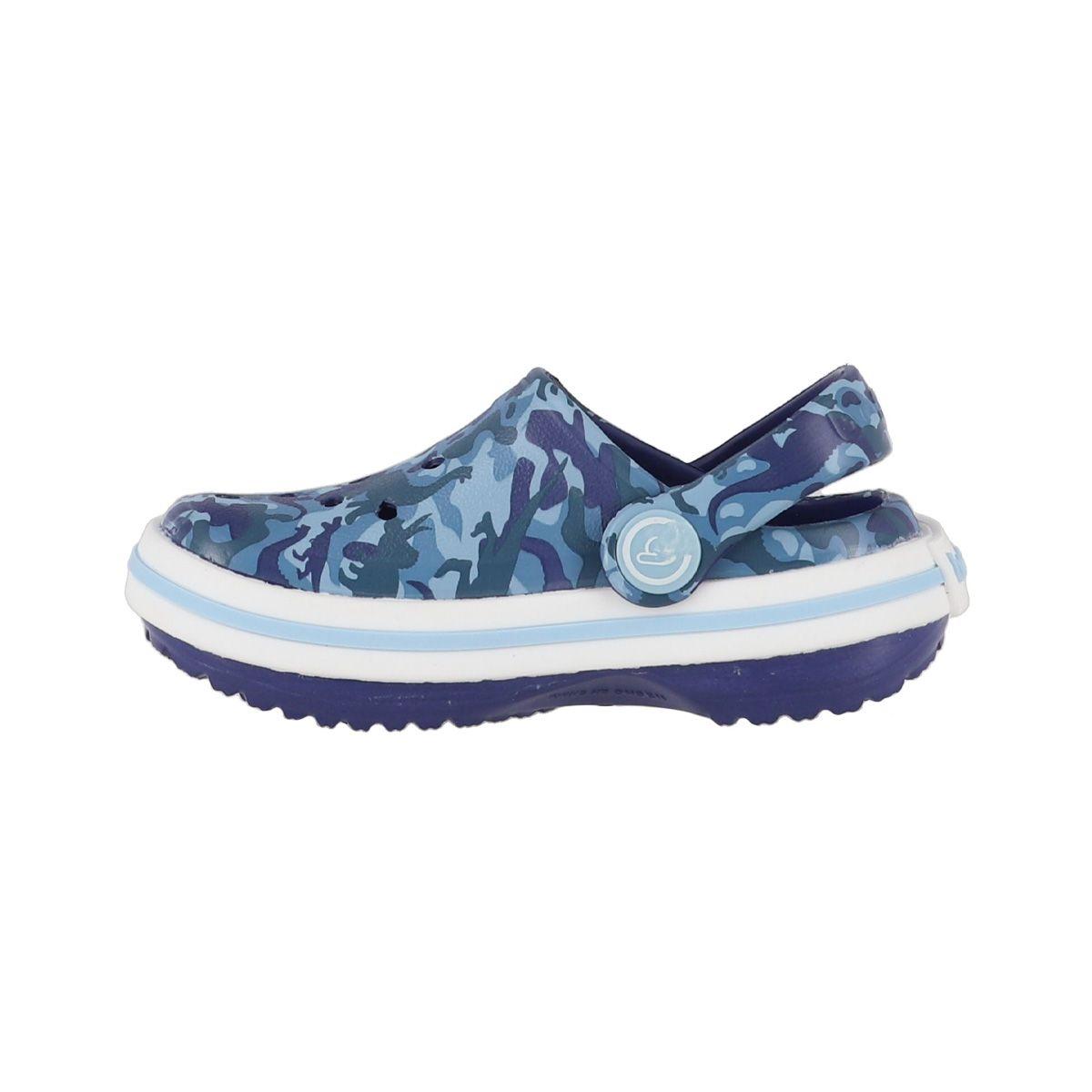 Zuecos Baby Airline Bamers Estampado Azul-1