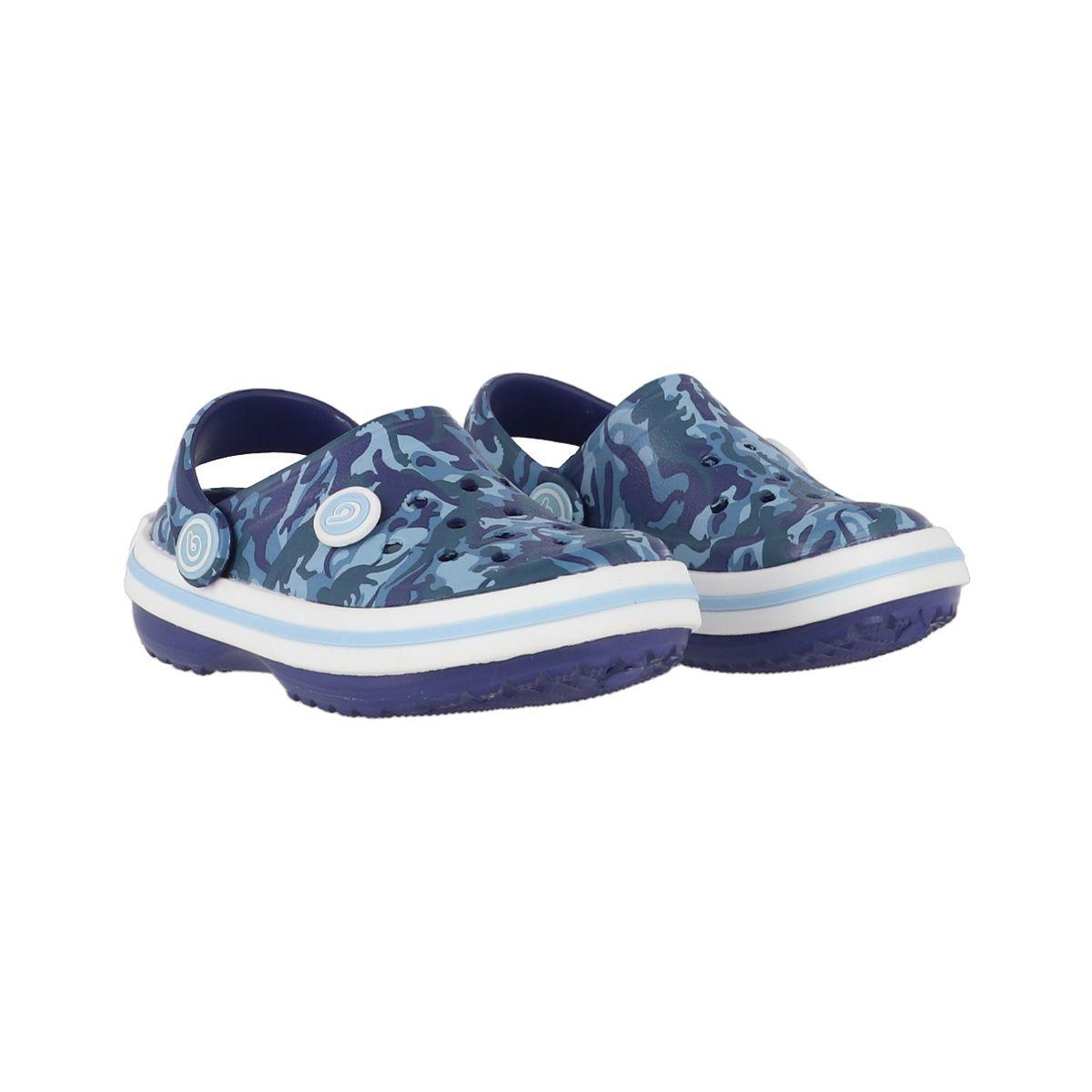 Zuecos Baby Airline Bamers Estampado Azul-4