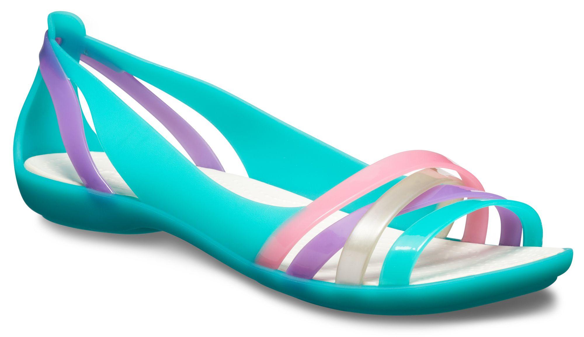 Ballerina Crocs Isabella Huarache 2 Flat W Mujer Oyster-0