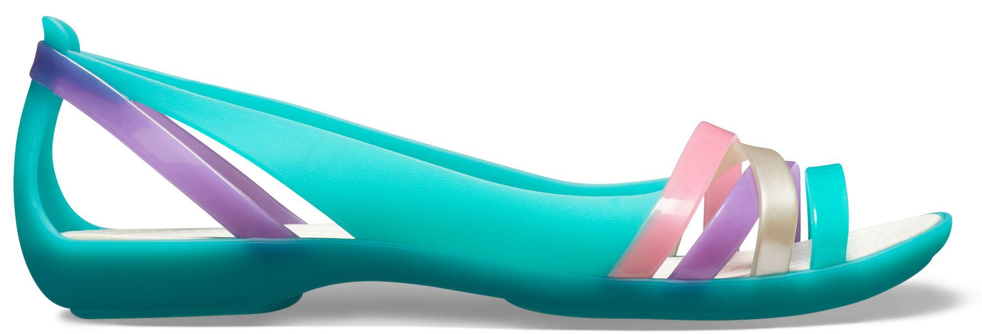 Ballerina Crocs Isabella Huarache 2 Flat W Mujer Oyster-1