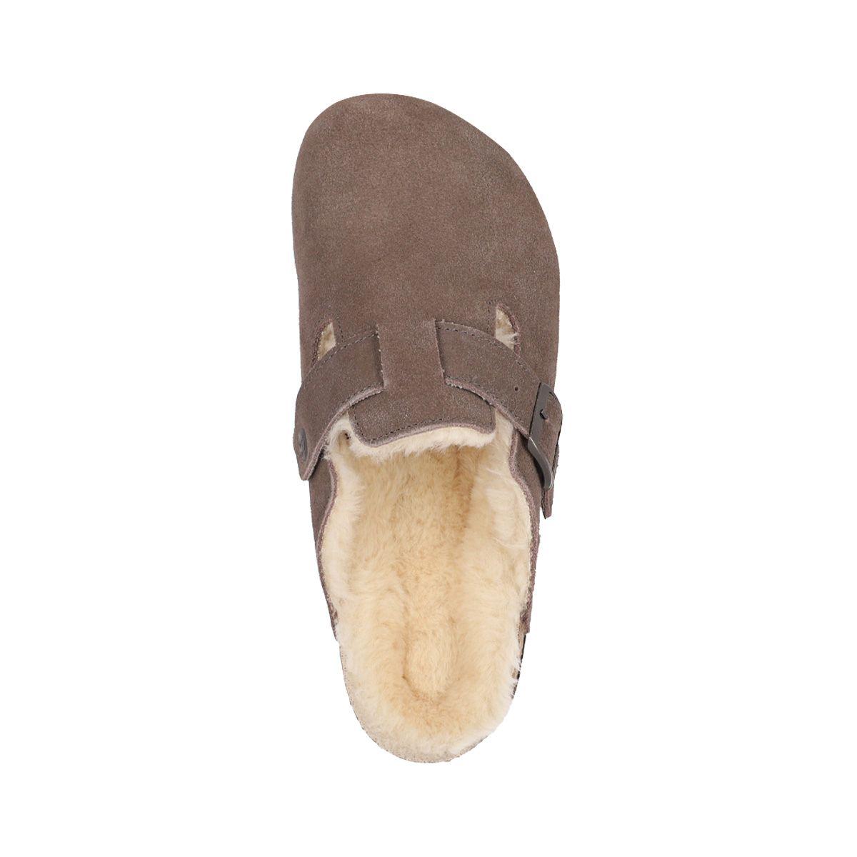 Pantufla Bamers Slipper Classic Fur Cuero Mujer Café-2