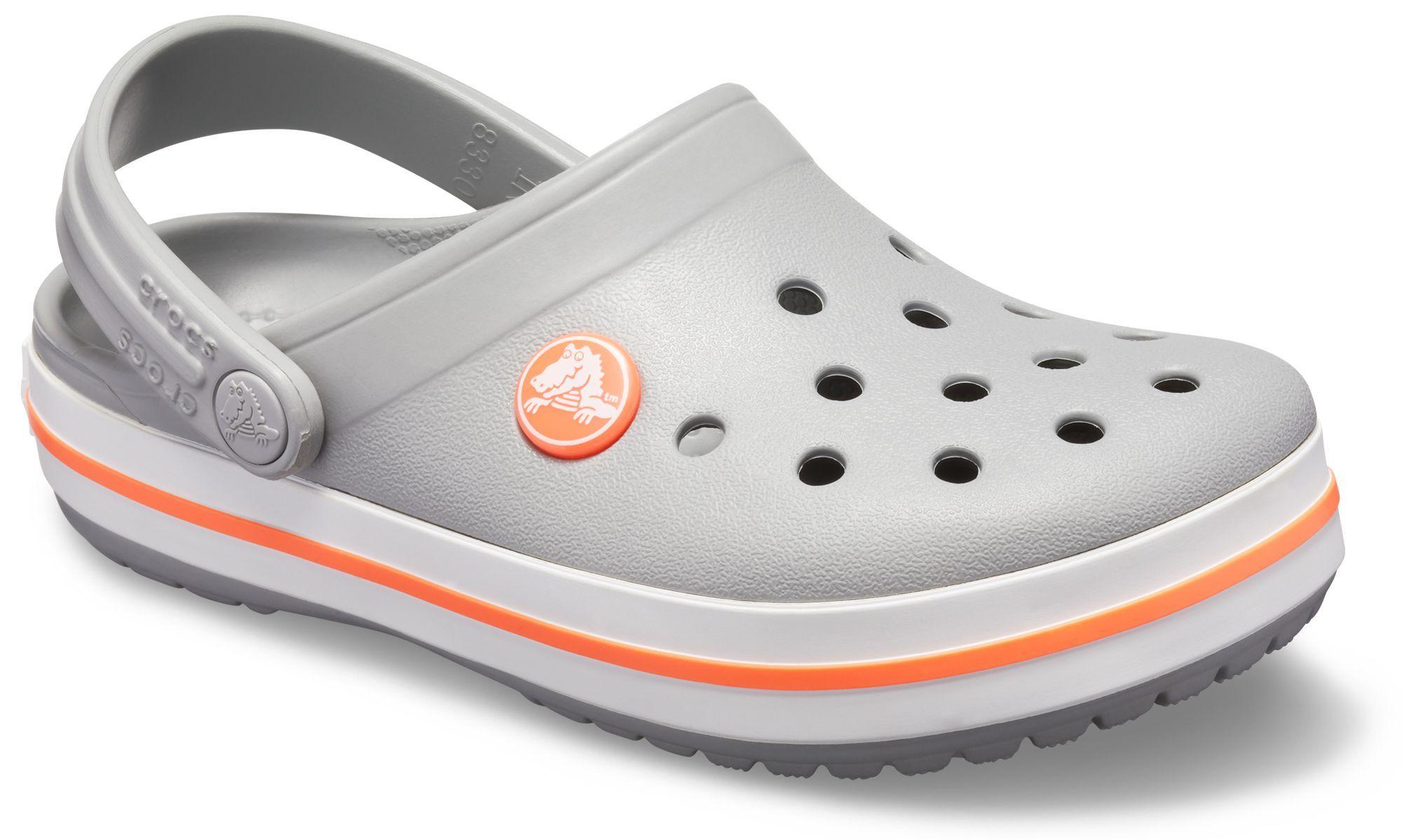Zueco Crocs Crocband K Unisex Kids Light Grey/Bright Coral-0