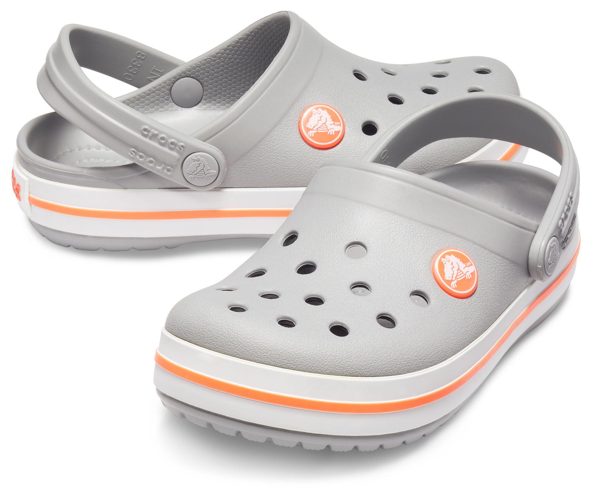 Zueco Crocs Crocband K Unisex Kids Light Grey/Bright Coral-1