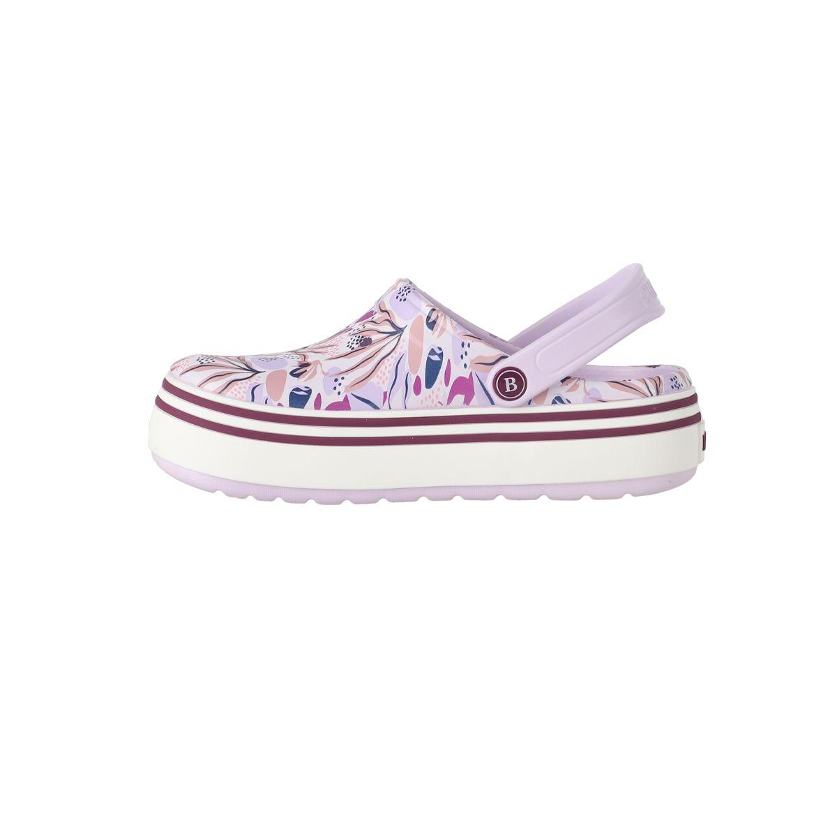 Zuecos Plataforma Mujer Bamers Airline Print-1