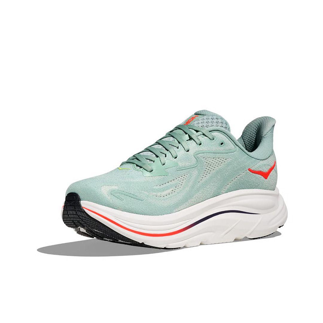 Zapatilla Hoka Clifton 10 Hombre Sage / Neon Flame-2