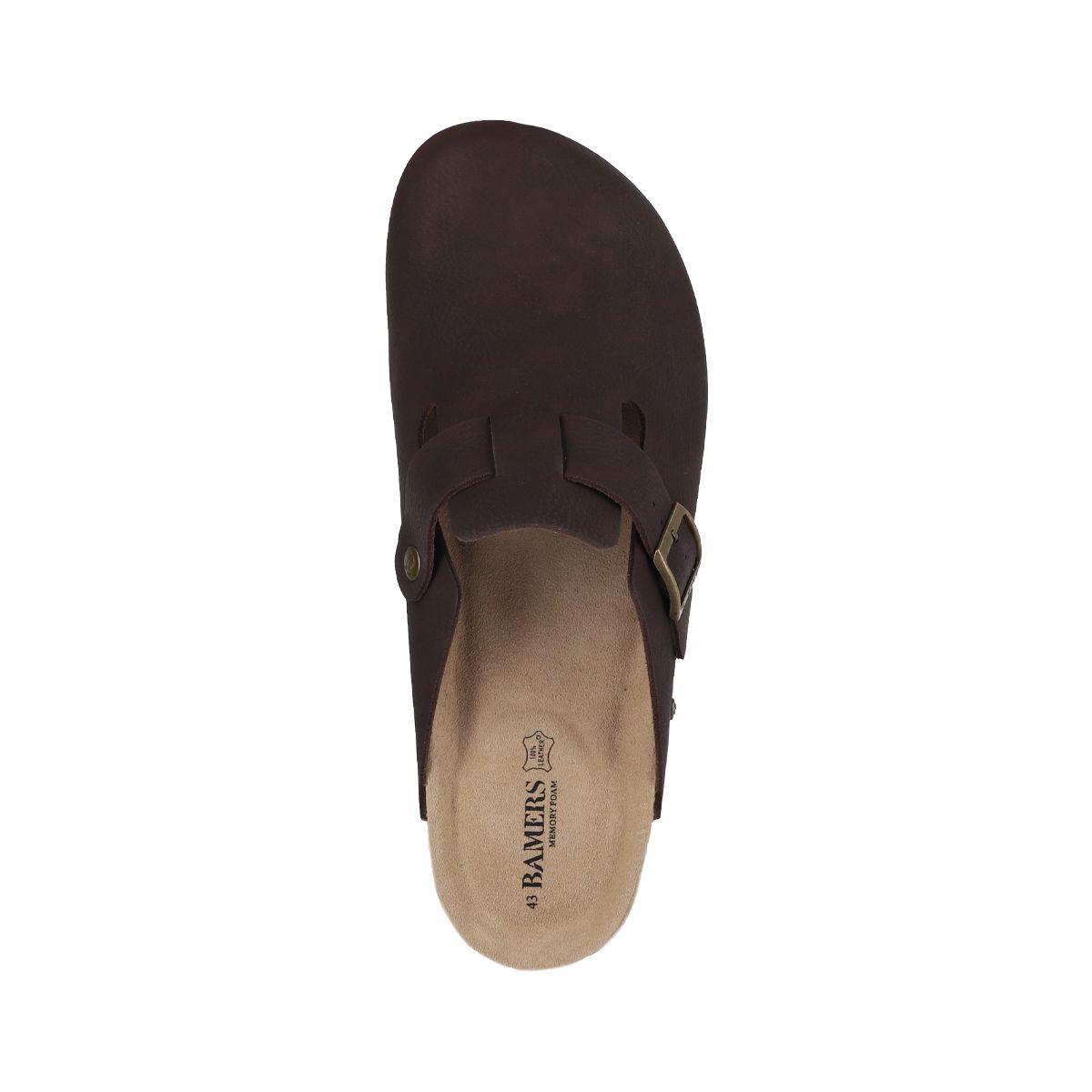 Zuecos Hombre Slipper Classic Buckle Café Bamers-2