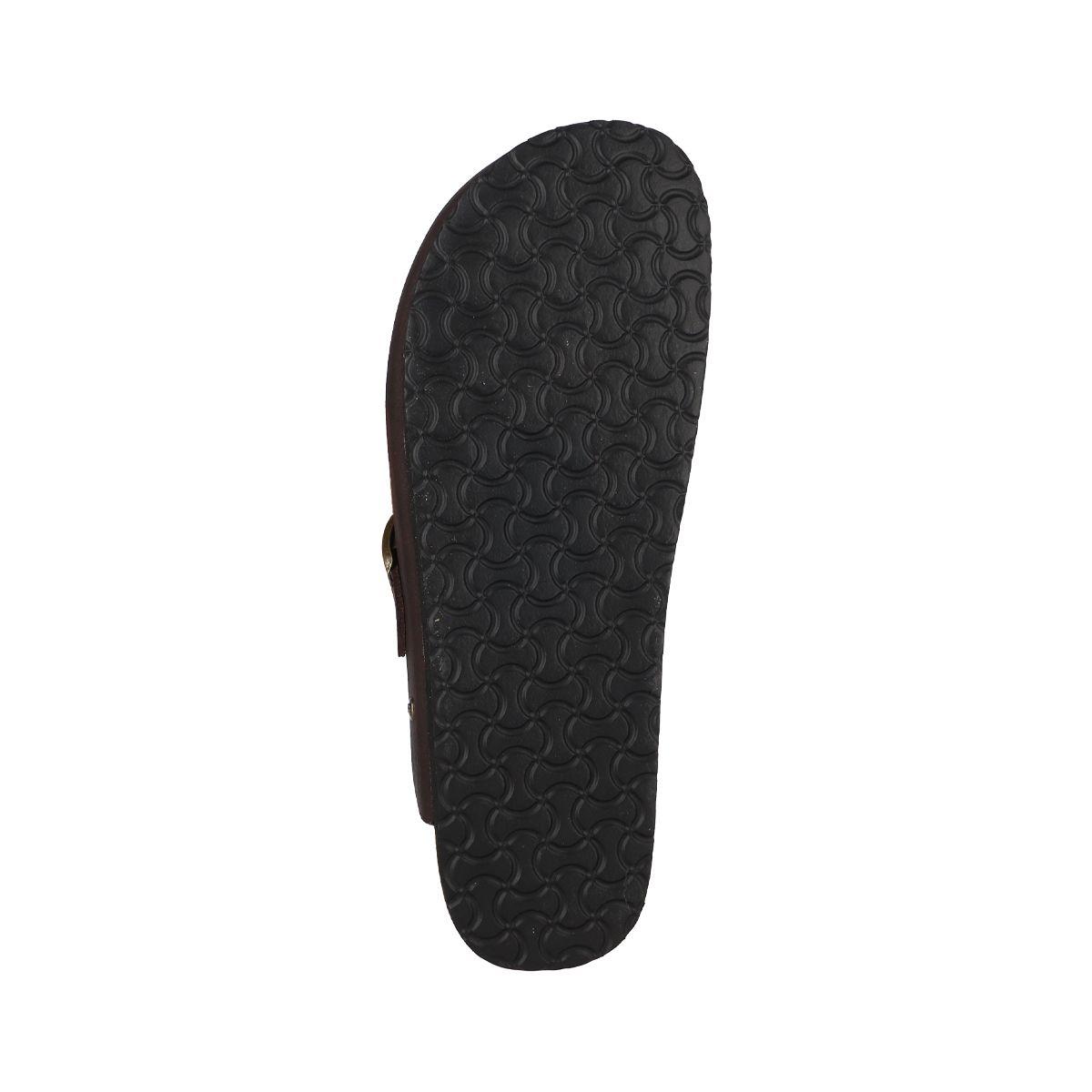 Zuecos Hombre Slipper Classic Buckle Café Bamers-3