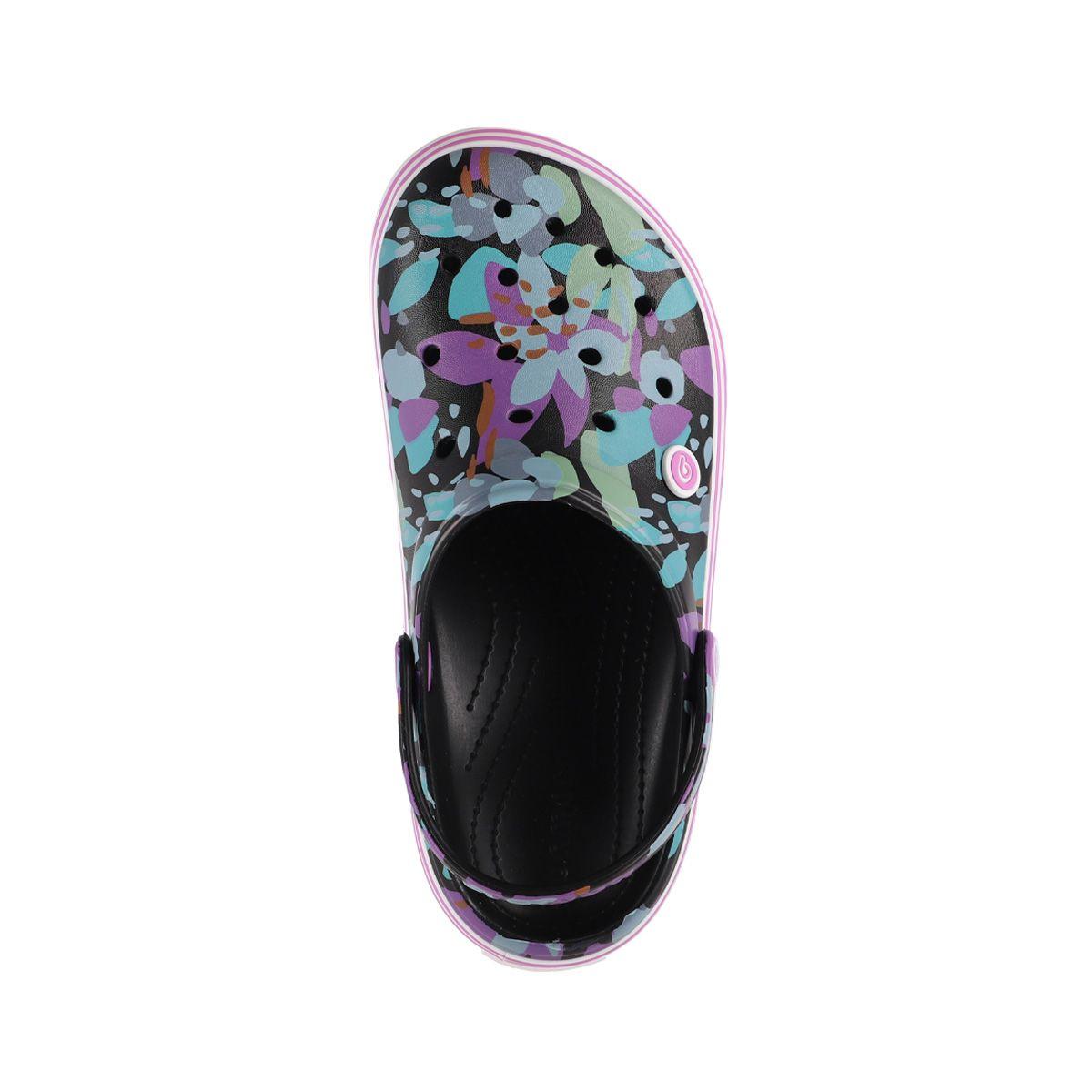 Zuecos Plataforma Mujer Bamers Airline Negro Print-2
