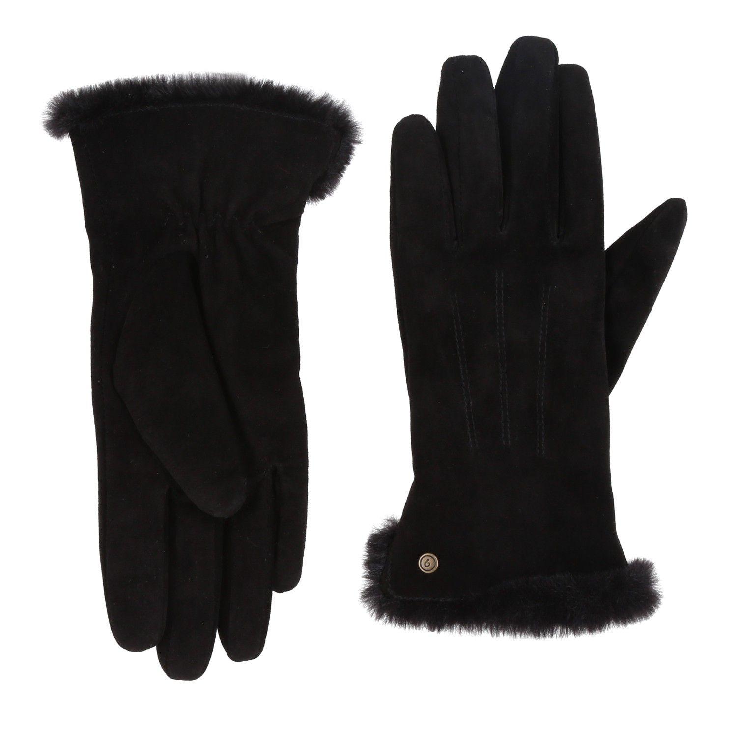 Guantes Bamers Fur Gloves Mujer Negro-0