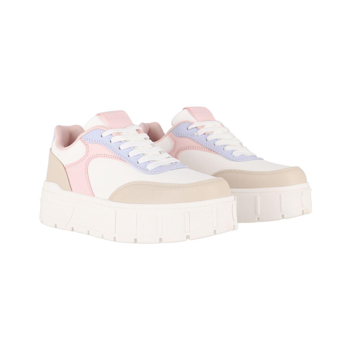Zapatillas Plataforma Mujer  Bamers Cannes Blanco-4