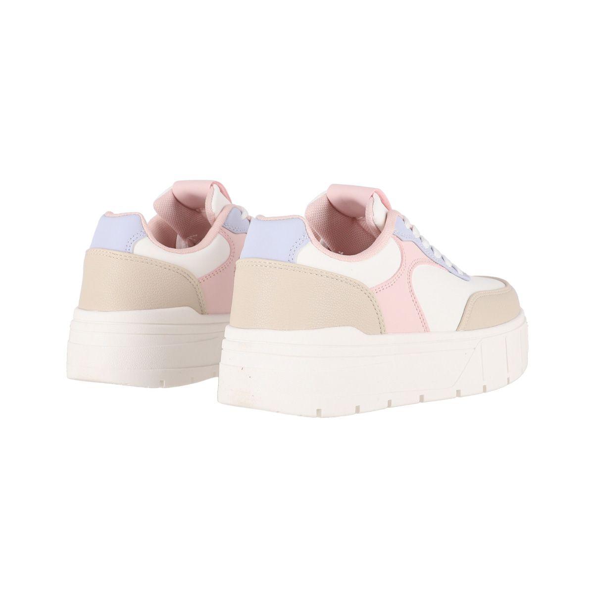 Zapatillas Plataforma Mujer  Bamers Cannes Blanco-5