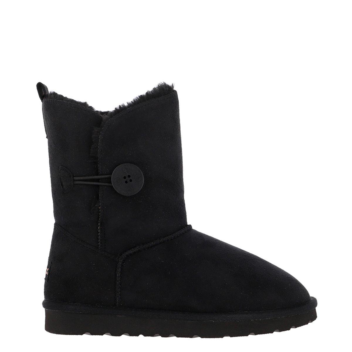 Bota Bamers Blast Button Fiber Mujer Black-0