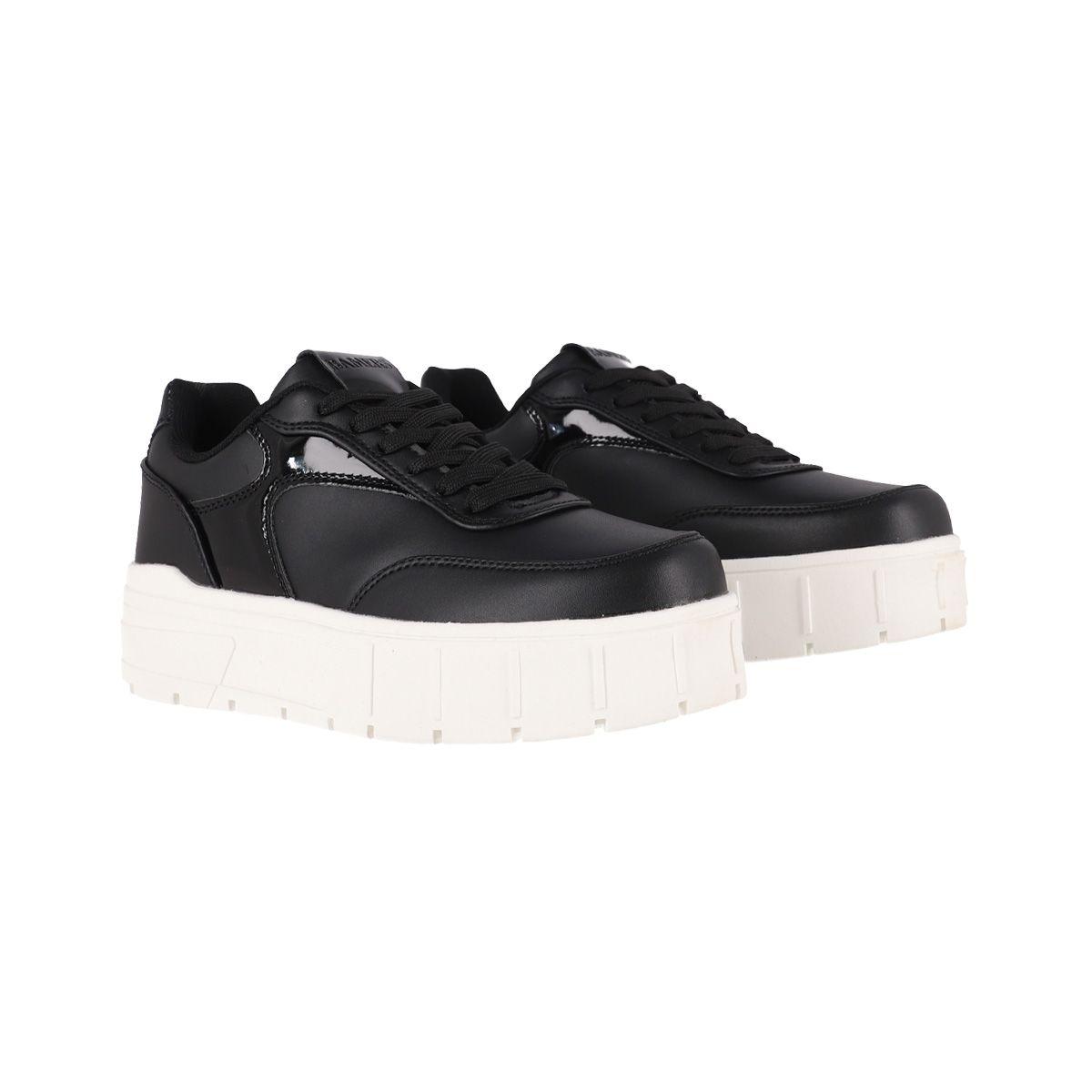 Zapatillas Plataforma Mujer  Bamers Cannes Negro-4