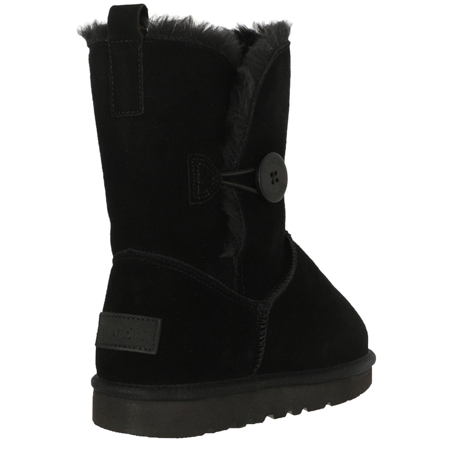 Bota Bamers Blast Button Leather Mujer Negro-2