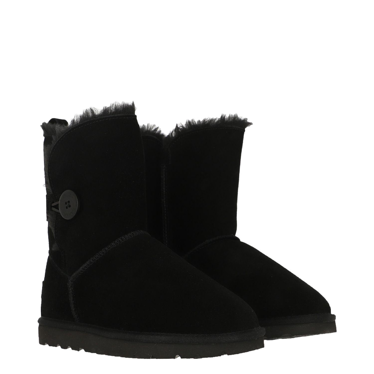 Bota Bamers Blast Button Leather Mujer Negro-3