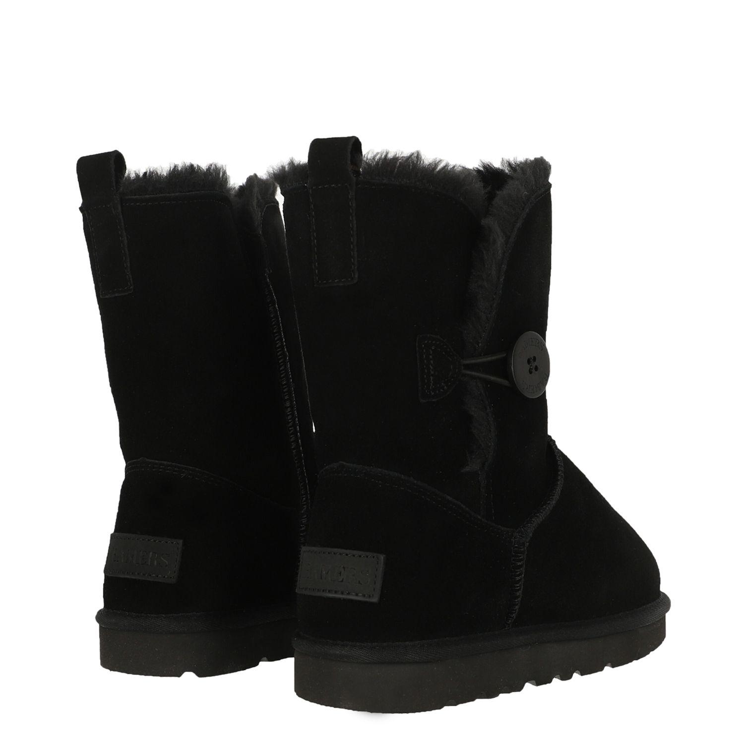 Bota Bamers Blast Button Leather Mujer Negro-4