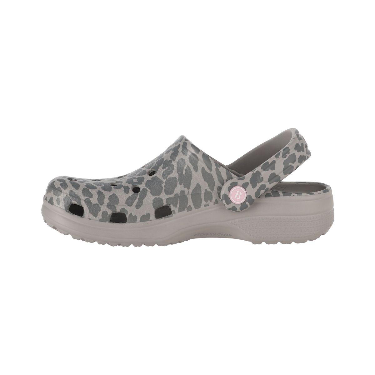 Zuecos Mujer Air Bamers Print Gris-1